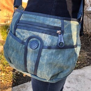Kipling Denim Tie Dye Canvas Bag